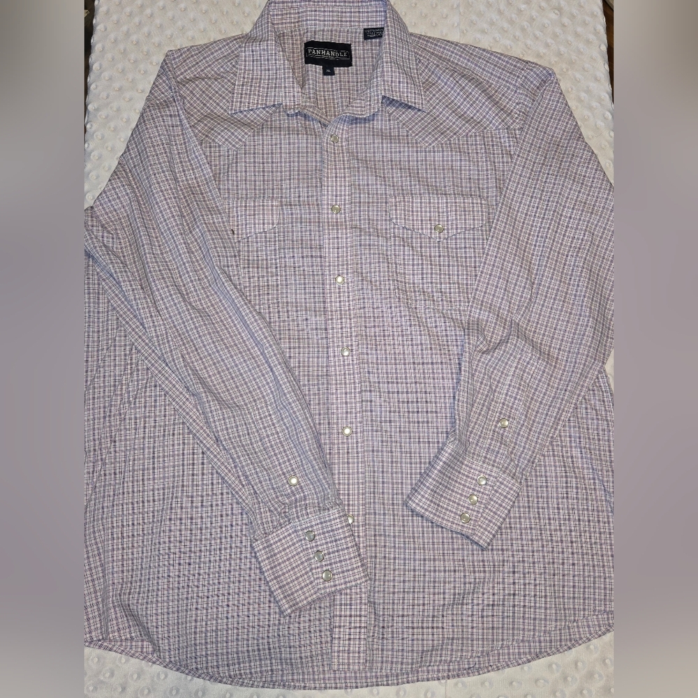 Vintage Panhandle Pearl Snap Western‎ Button Down Shirt Men's XL